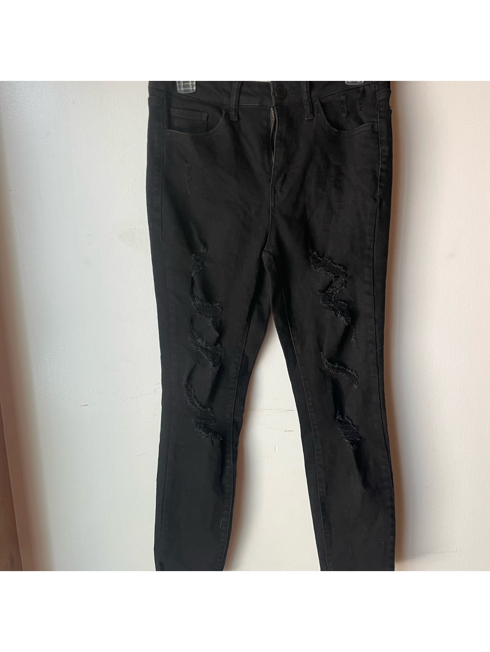 Juniors 9/29 SO Black Vintage Vibe High Rise Ankle Skinny Jeans Tote10